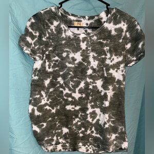 Green and white tie dye shirt